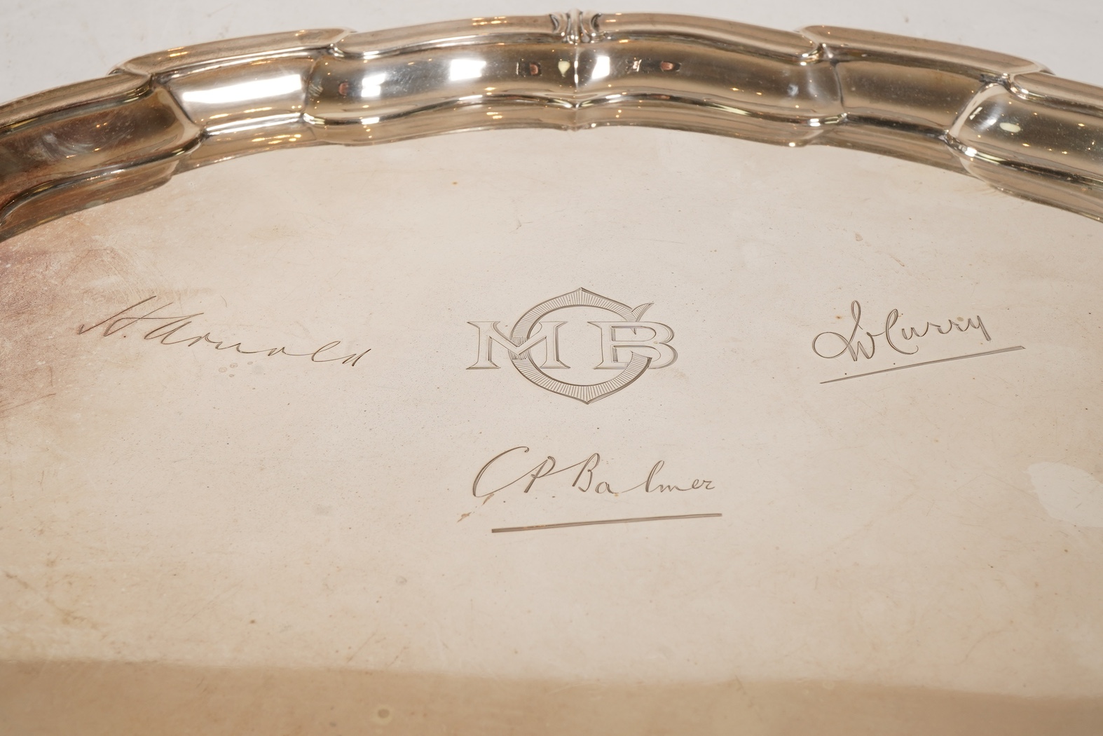 A George V silver salver, by James Dixon & Sons